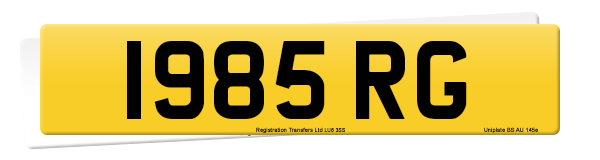 Registration number 1985 RG